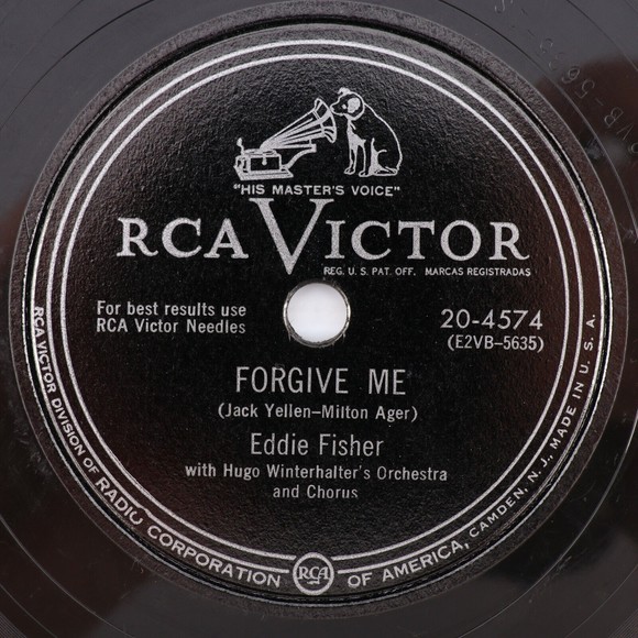 Eddie Fisher That's The Chance You Take/Forgive Me 1952 78 rpm Record 20-4574 - Picture 3 of 11